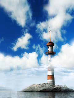 Fondo de pantalla Lighthouse on West Coast 240x320