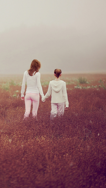 Two Girls Walking In The Field screenshot #1 360x640
