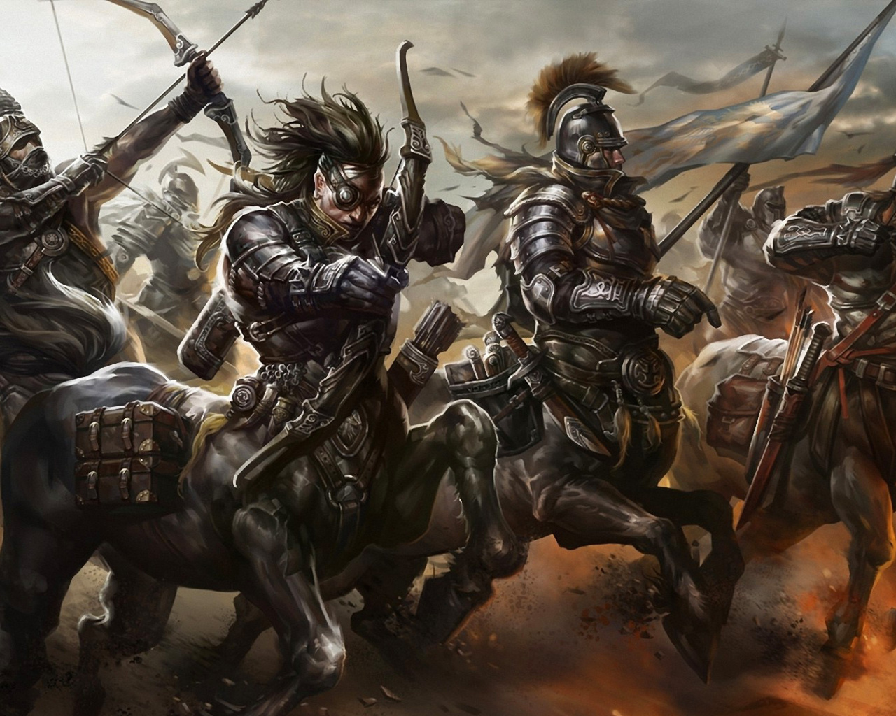 Screenshot №1 pro téma Centaur Warriors from Mythology 1280x1024
