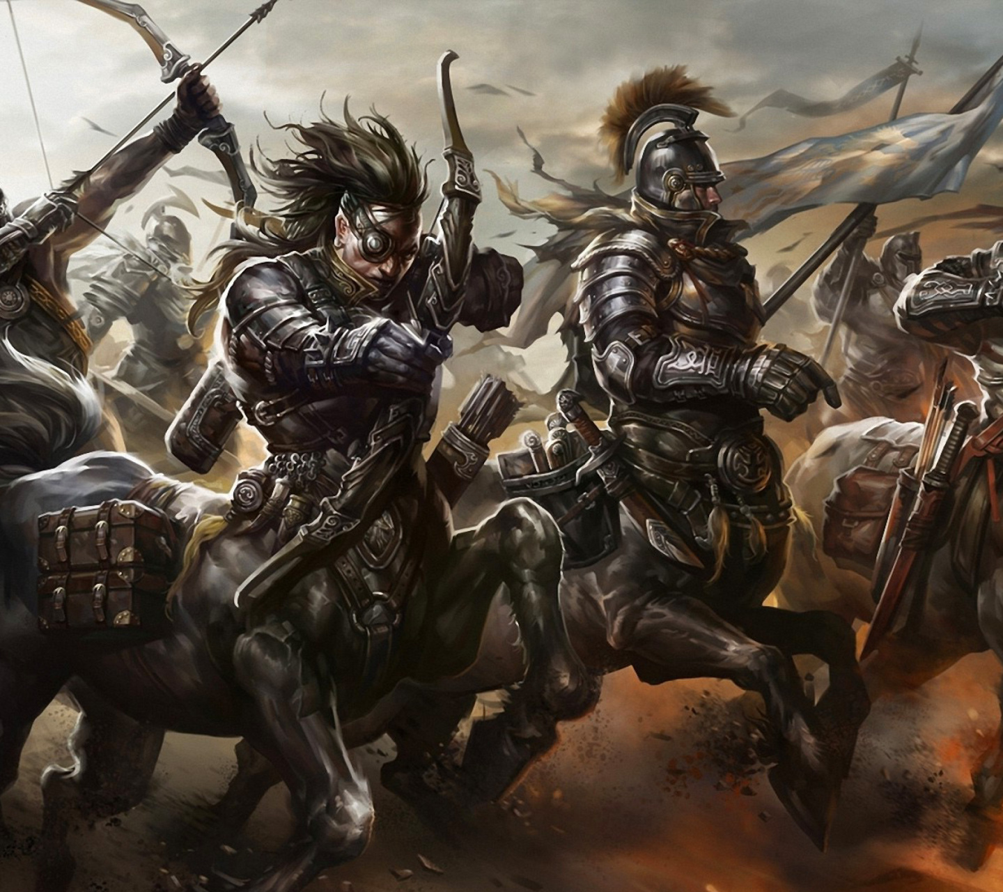 Fondo de pantalla Centaur Warriors from Mythology 1440x1280