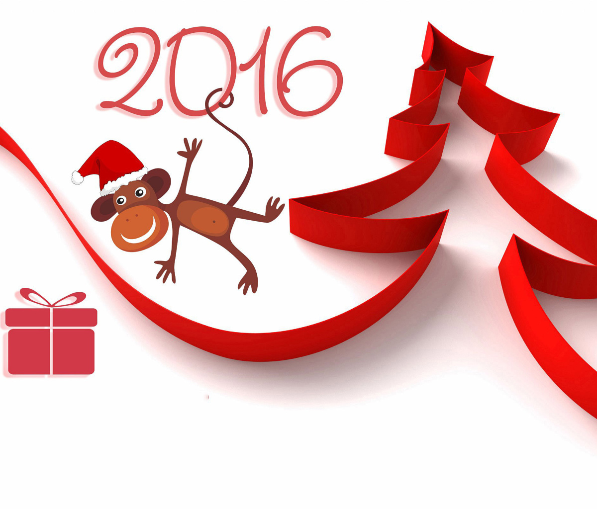 Обои New Year 2016 of Monkey Zodiac 1200x1024