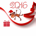 Обои New Year 2016 of Monkey Zodiac 128x128