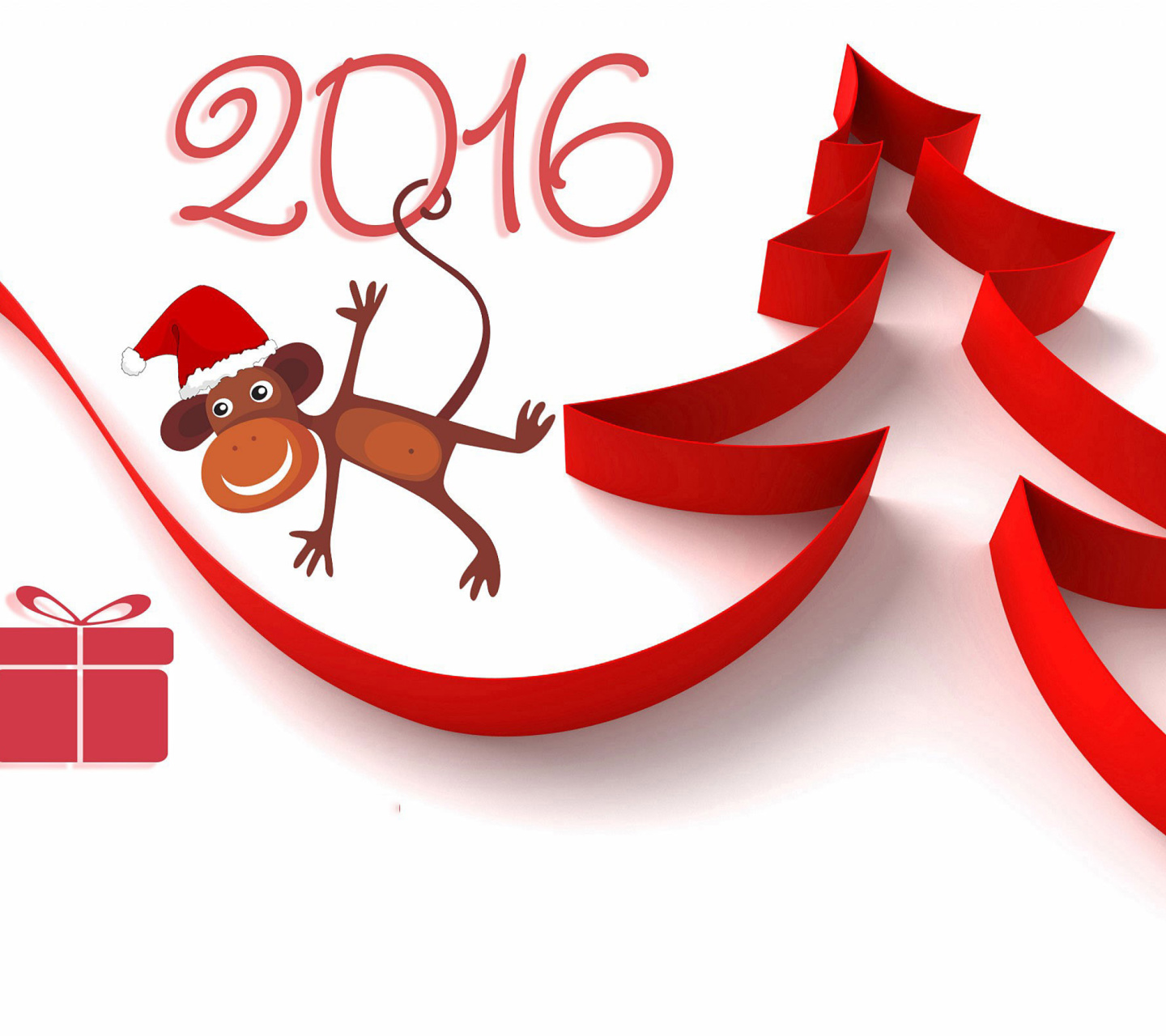 Обои New Year 2016 of Monkey Zodiac 1440x1280