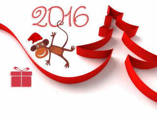 New Year 2016 of Monkey Zodiac wallpaper 320x240