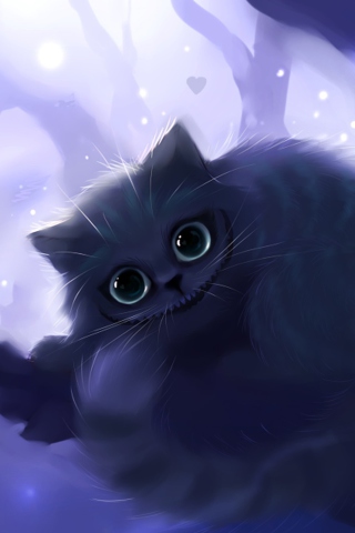 Fondo de pantalla Cheshire Cat Smile 320x480