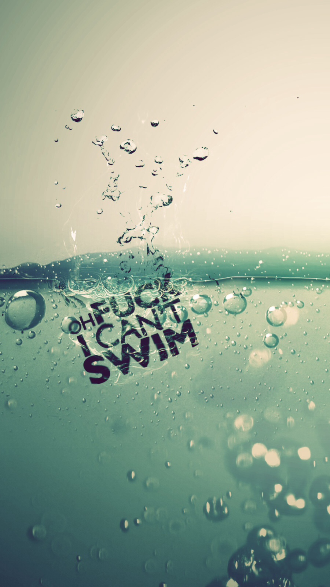Sfondi I Can't Swim 1080x1920