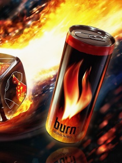 Sfondi Burn energy drink 240x320