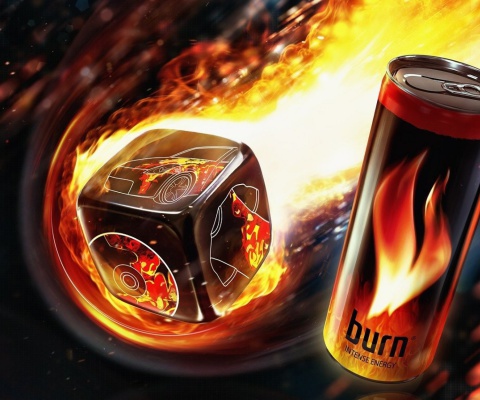 Обои Burn energy drink 480x400