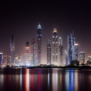 UAE Dubai Photo with Tourist Attractions - Obrázkek zdarma pro iPad