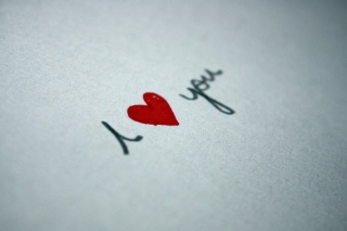 I Love You Written On Paper - Obrázkek zdarma pro Nokia Asha 205