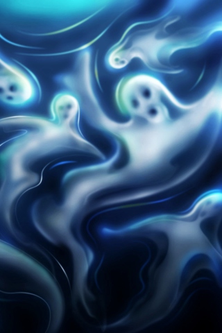 Halloween Ghosts wallpaper 320x480