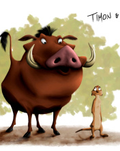 Das Hakuna Matata Timon and Pumba Wallpaper 176x220