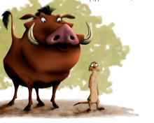 Обои Hakuna Matata Timon and Pumba 220x176