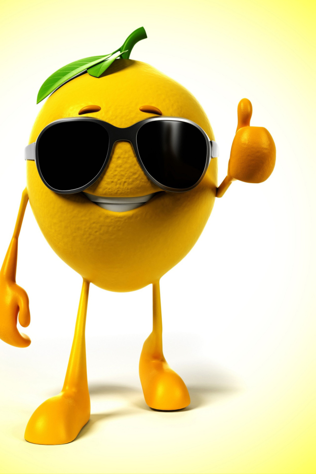 Das Funny Lemon Wallpaper 640x960