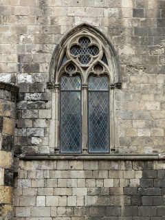 Windows and Stone Wall wallpaper 240x320