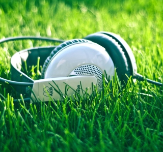 Headphones In Grass - Obrázkek zdarma pro 208x208