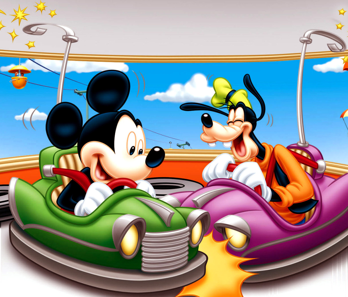 Screenshot №1 pro téma Mickey Mouse in Amusement Park 1200x1024