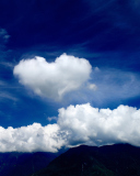 Das Heart In Blue Sky Wallpaper 128x160