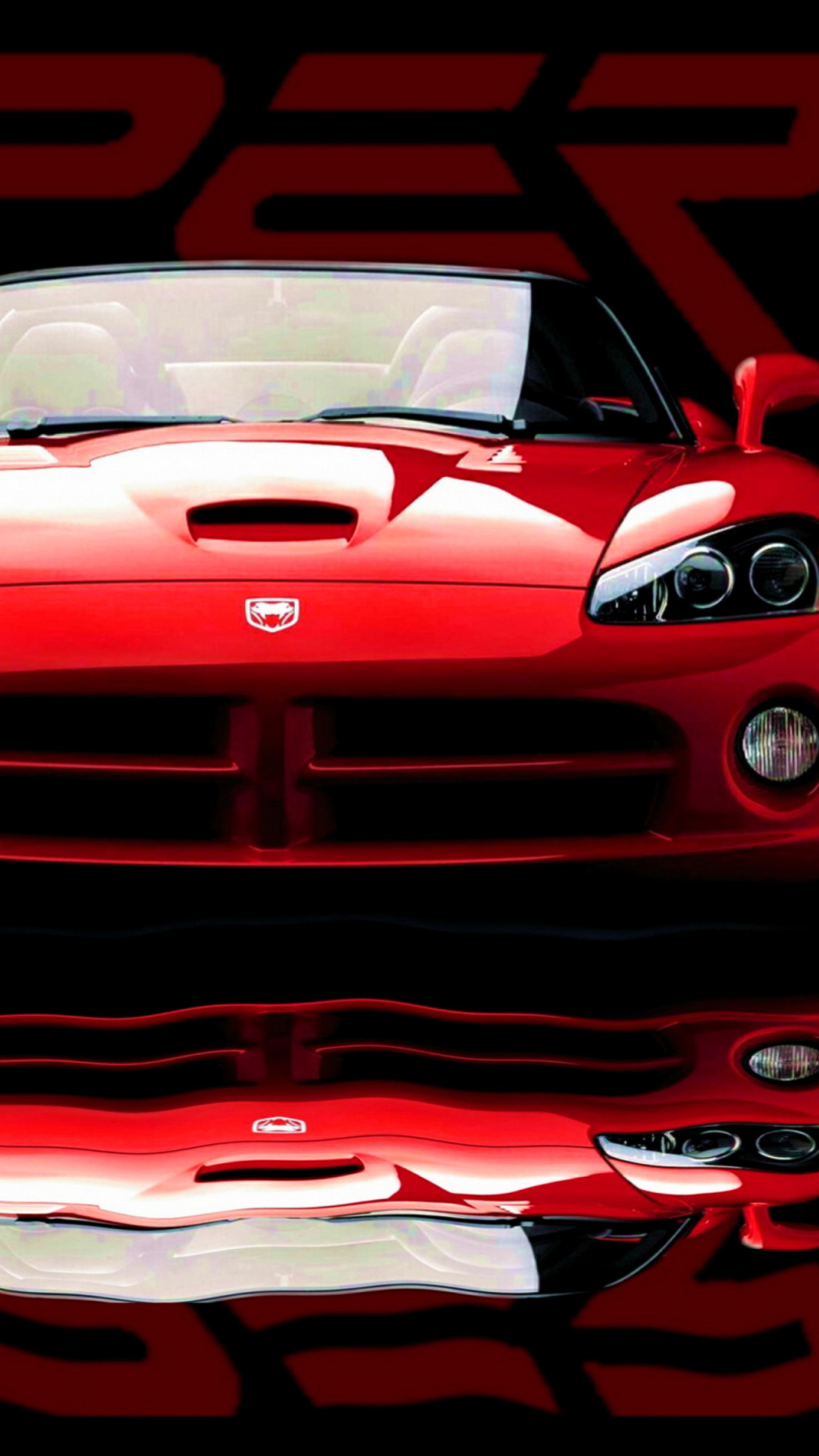 Обои Red Dodge Viper 1080x1920