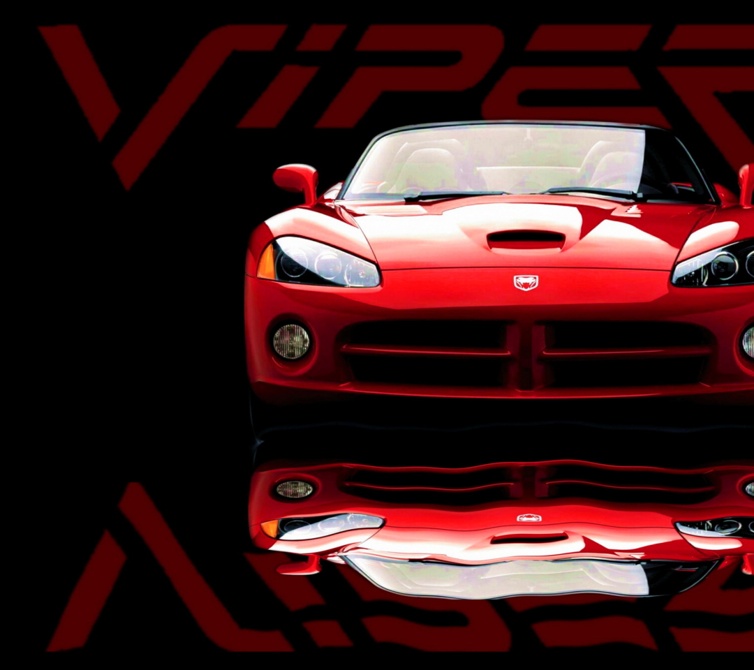 Das Red Dodge Viper Wallpaper 1080x960