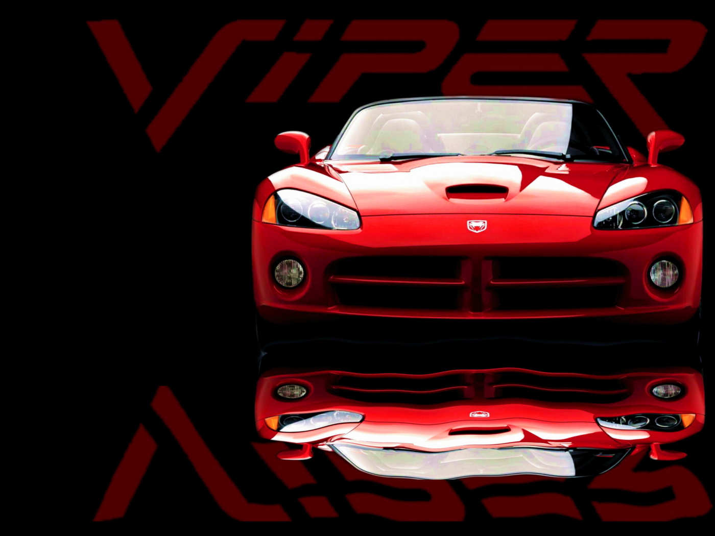 Red Dodge Viper wallpaper 1400x1050