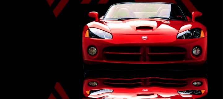 Das Red Dodge Viper Wallpaper 720x320