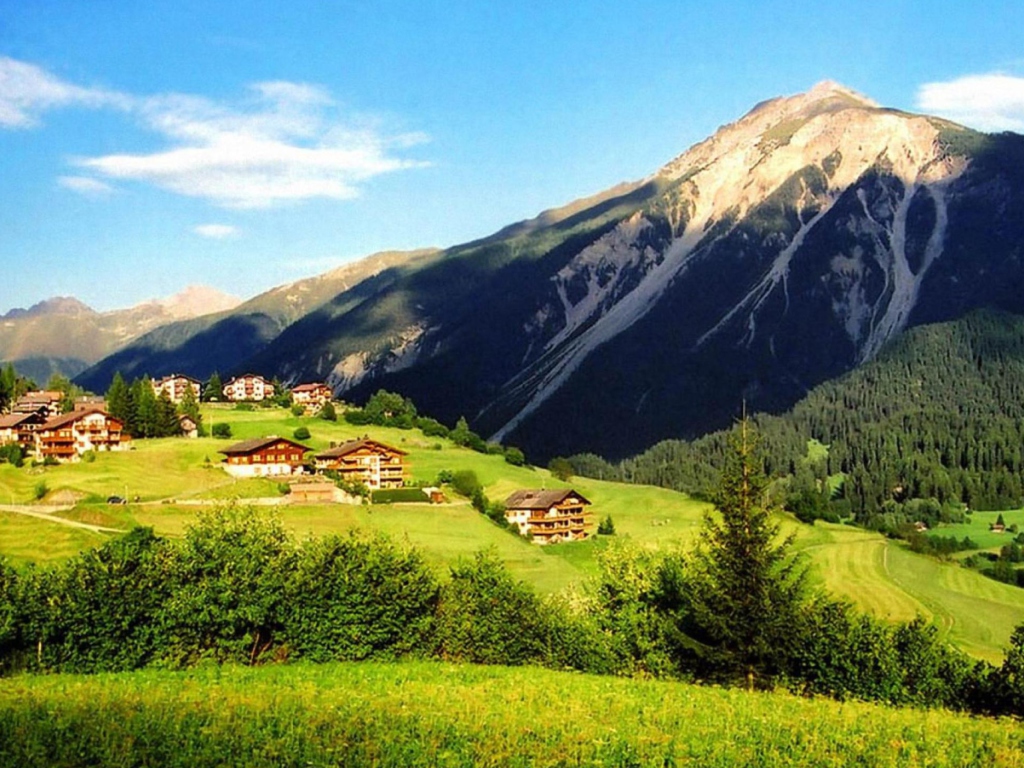 Screenshot №1 pro téma Lake Mountain - The Alps 1024x768