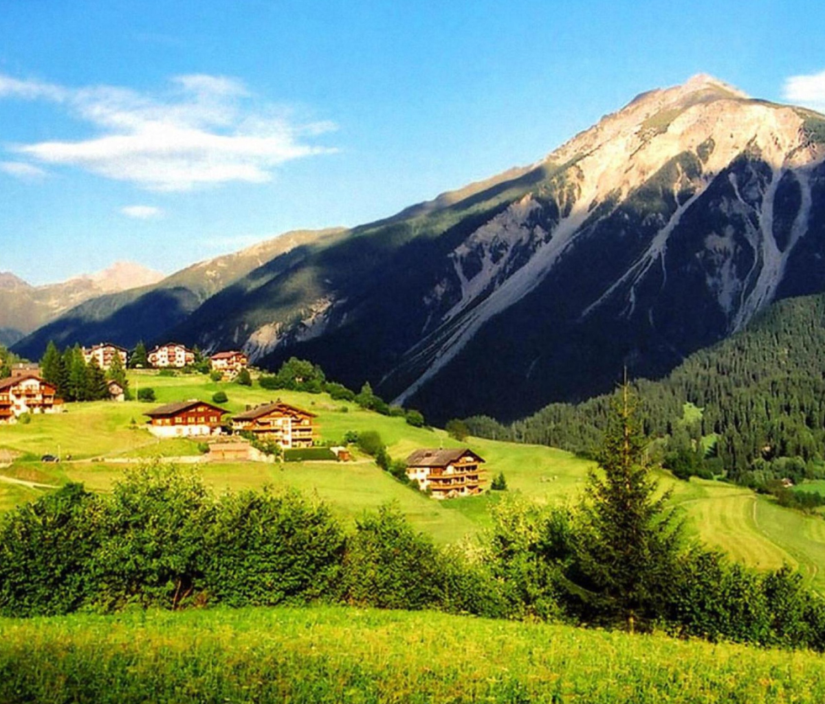 Screenshot №1 pro téma Lake Mountain - The Alps 1200x1024