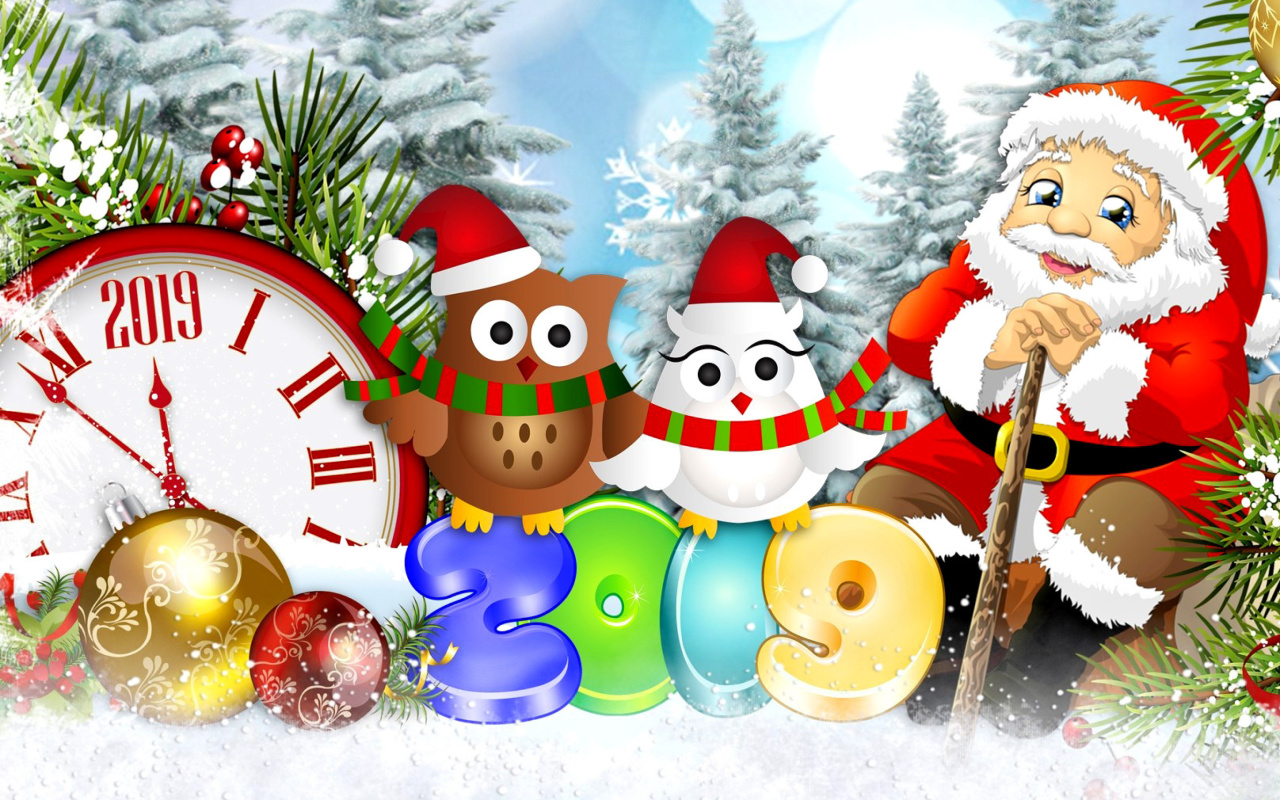 Screenshot №1 pro téma 2019 New Year Card 1280x800