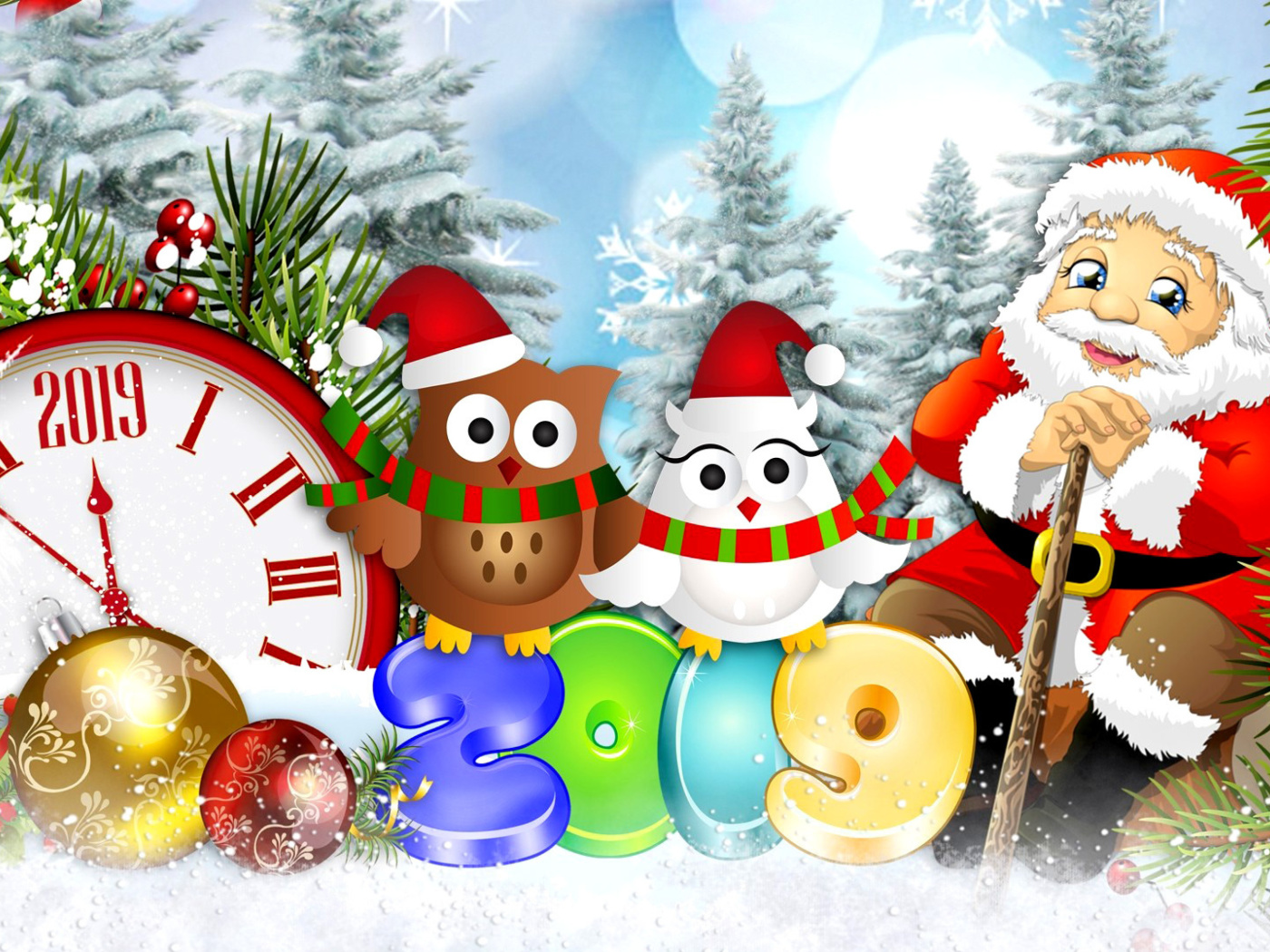 Screenshot №1 pro téma 2019 New Year Card 1400x1050