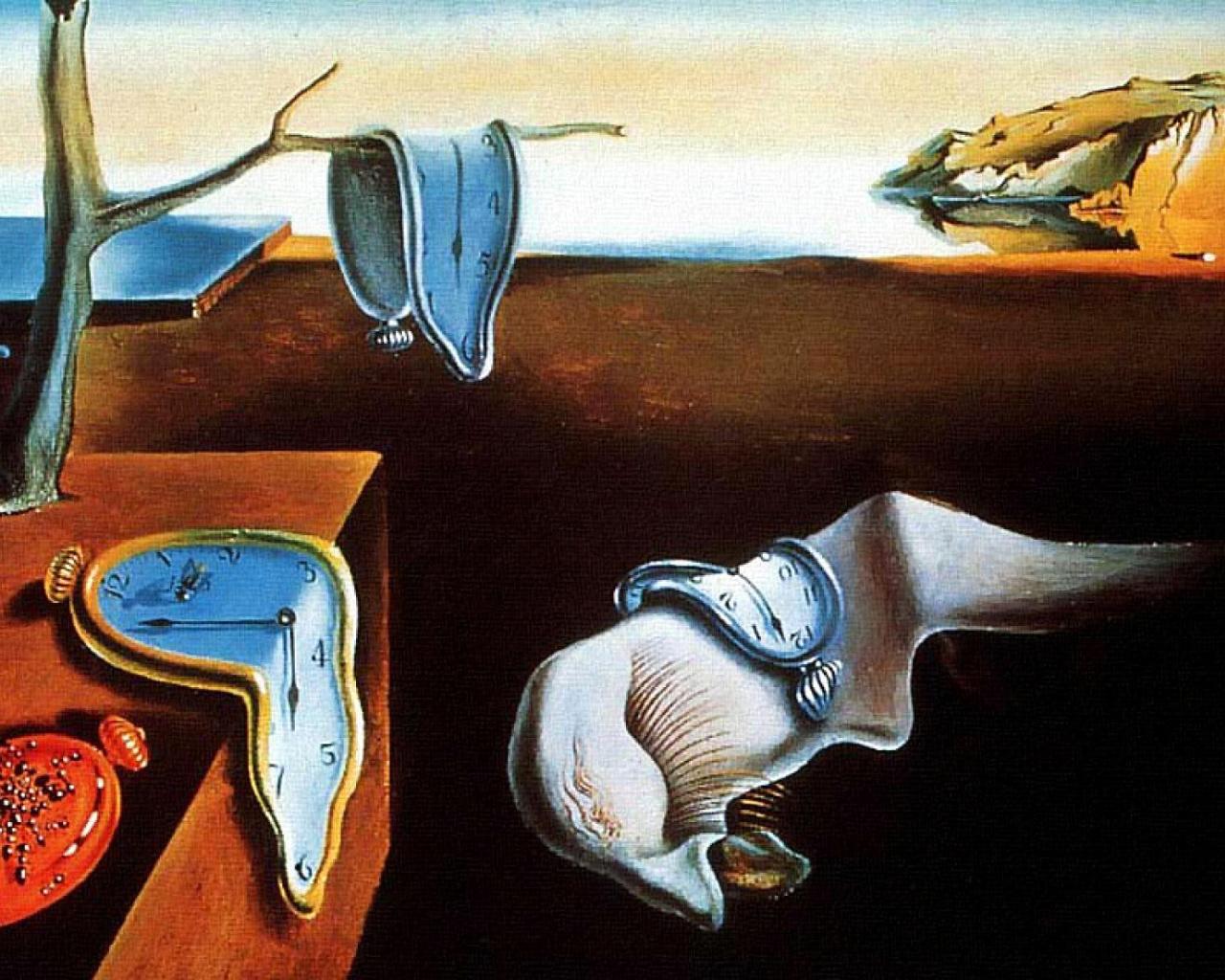 Screenshot №1 pro téma Salvador Dali The Persistence of Memory, Surrealism 1280x1024