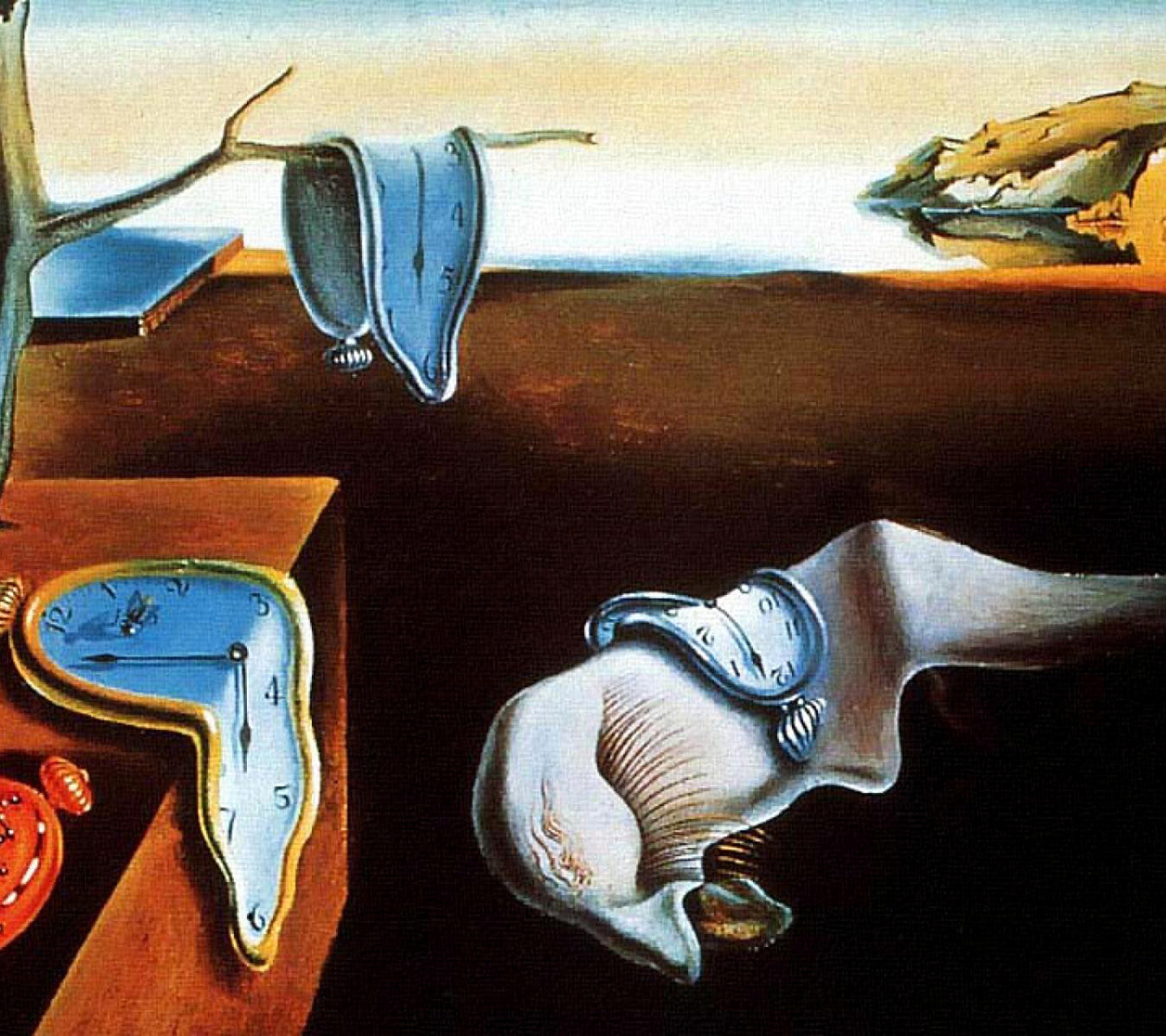 Обои Salvador Dali The Persistence of Memory, Surrealism 1440x1280