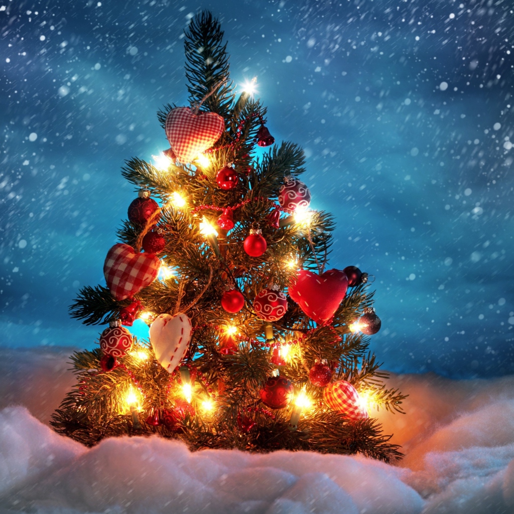 Fondo de pantalla Beautiful Christmas Tree 1024x1024