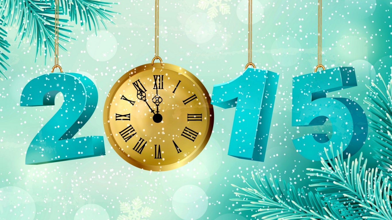 2015 New Year wallpaper 1366x768