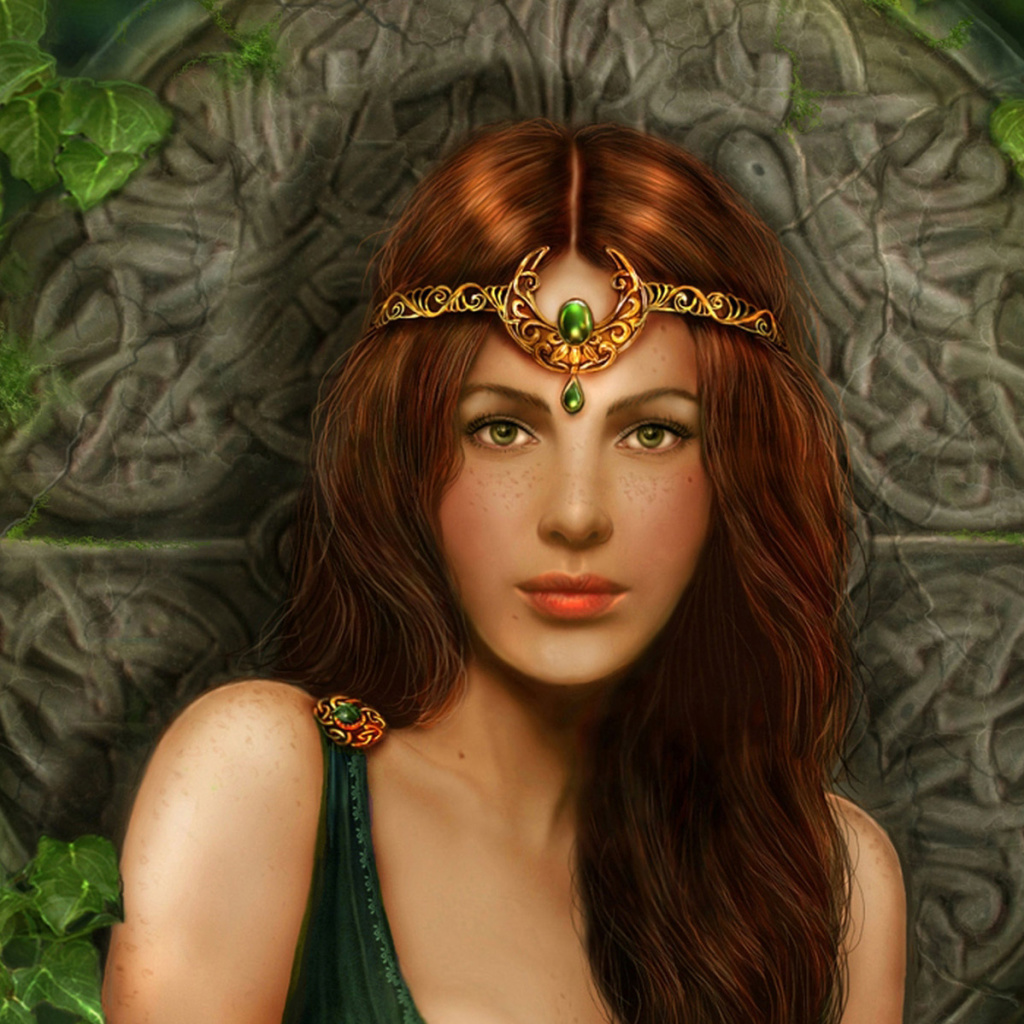 Das Celtic Princess Wallpaper 1024x1024
