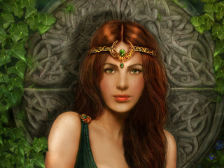 Das Celtic Princess Wallpaper 320x240