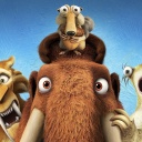 Обои Ice Age 5 Collision Course with Diego, Manny, Scrat, Sid, Mammoths 128x128