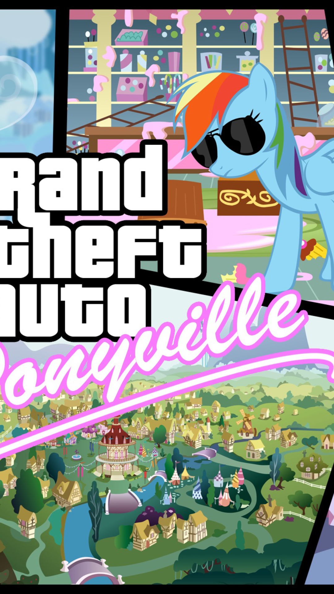 Fondo de pantalla Grand Theft Auto Ponyville 1080x1920