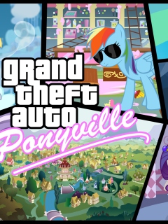 Grand Theft Auto Ponyville wallpaper 240x320