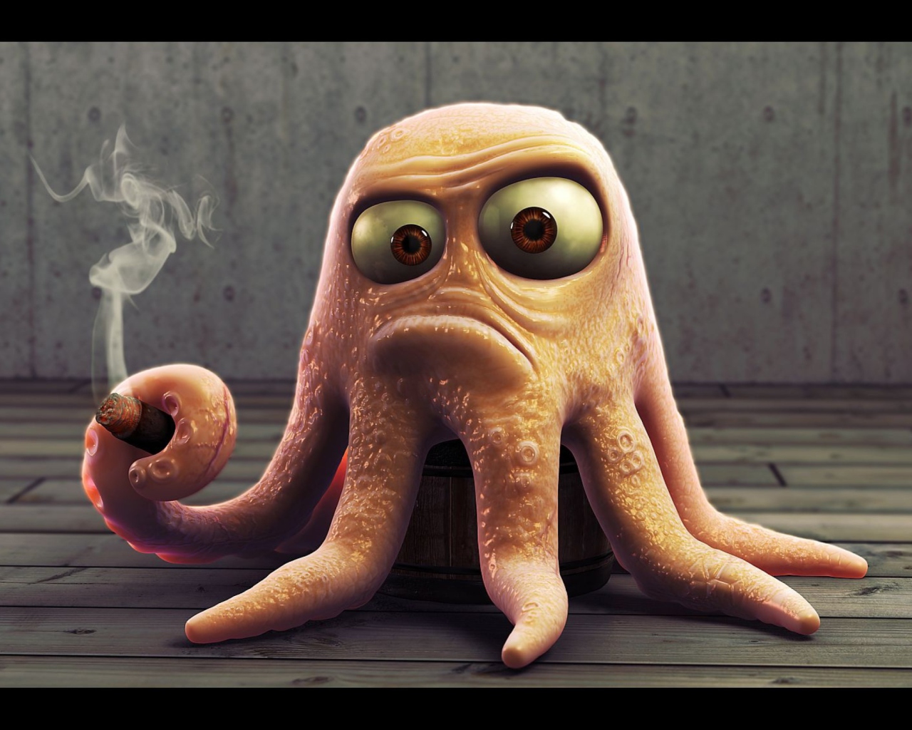 Fondo de pantalla Angry Octopus 1280x1024