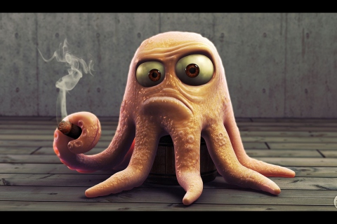 Fondo de pantalla Angry Octopus 480x320