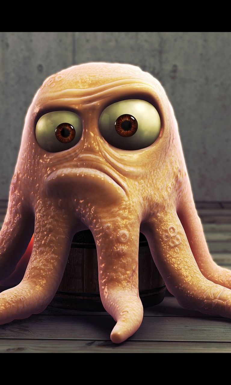 Angry Octopus wallpaper 768x1280