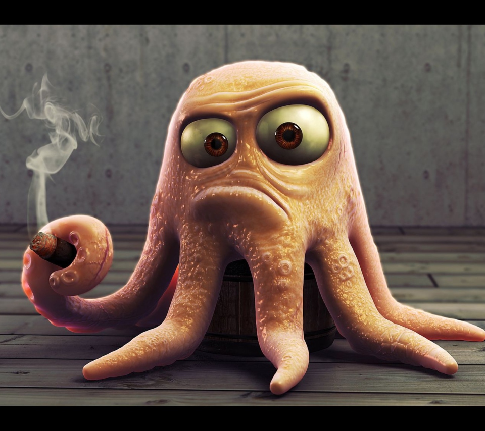 Angry Octopus wallpaper 960x854