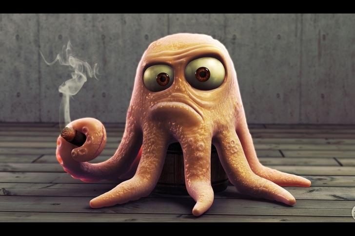 Das Angry Octopus Wallpaper