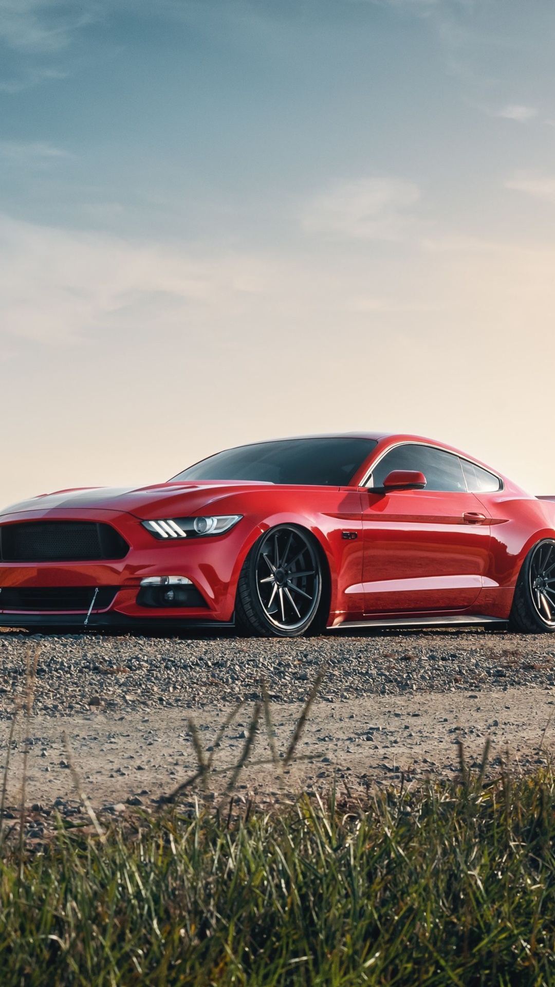 Das Ford Mustang GT Red Wallpaper 1080x1920