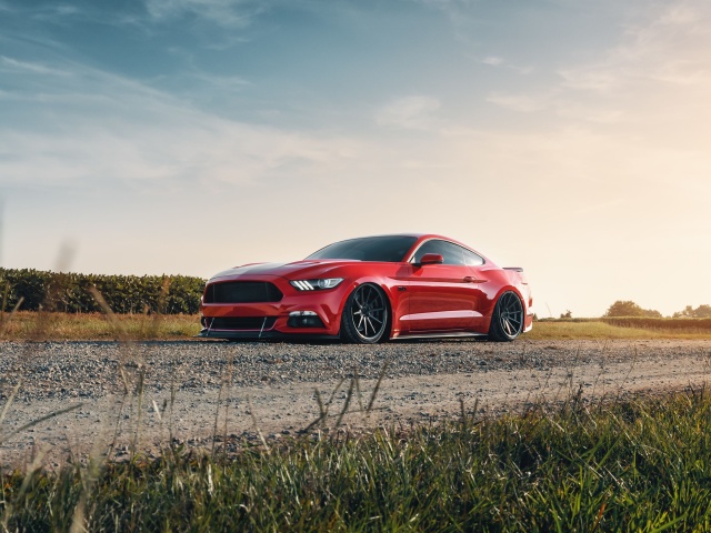 Fondo de pantalla Ford Mustang GT Red 640x480