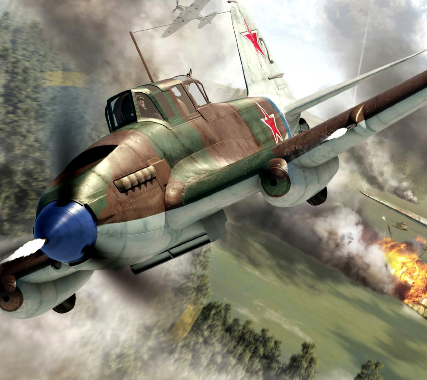 Il 2 Shturmovik Ground Attack Aircraft wallpaper 1440x1280