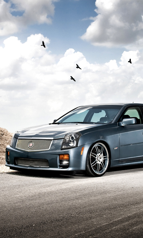 Sfondi Cadillac CTS-V Test Drive 480x800