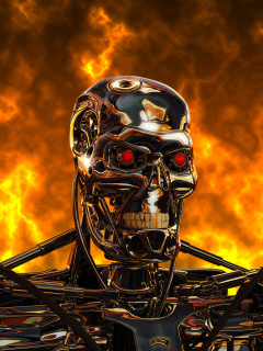 Fondo de pantalla Cyborg Terminator 240x320