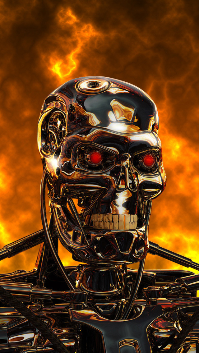 Fondo de pantalla Cyborg Terminator 640x1136
